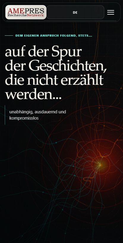 AMEPRES RechercheNetzwerk in der Smartphoneansicht