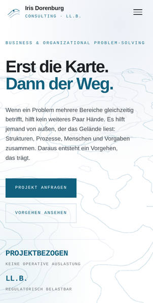Iris Dorenburg Consulting in der Smartphoneansicht