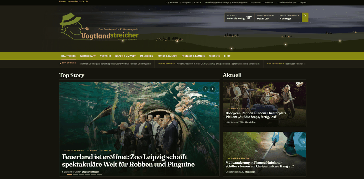 Vogtlandstreicher in der Desktopansicht