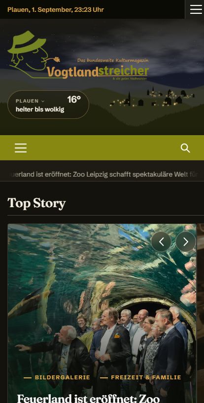 Vogtlandstreicher in der Smartphoneansicht