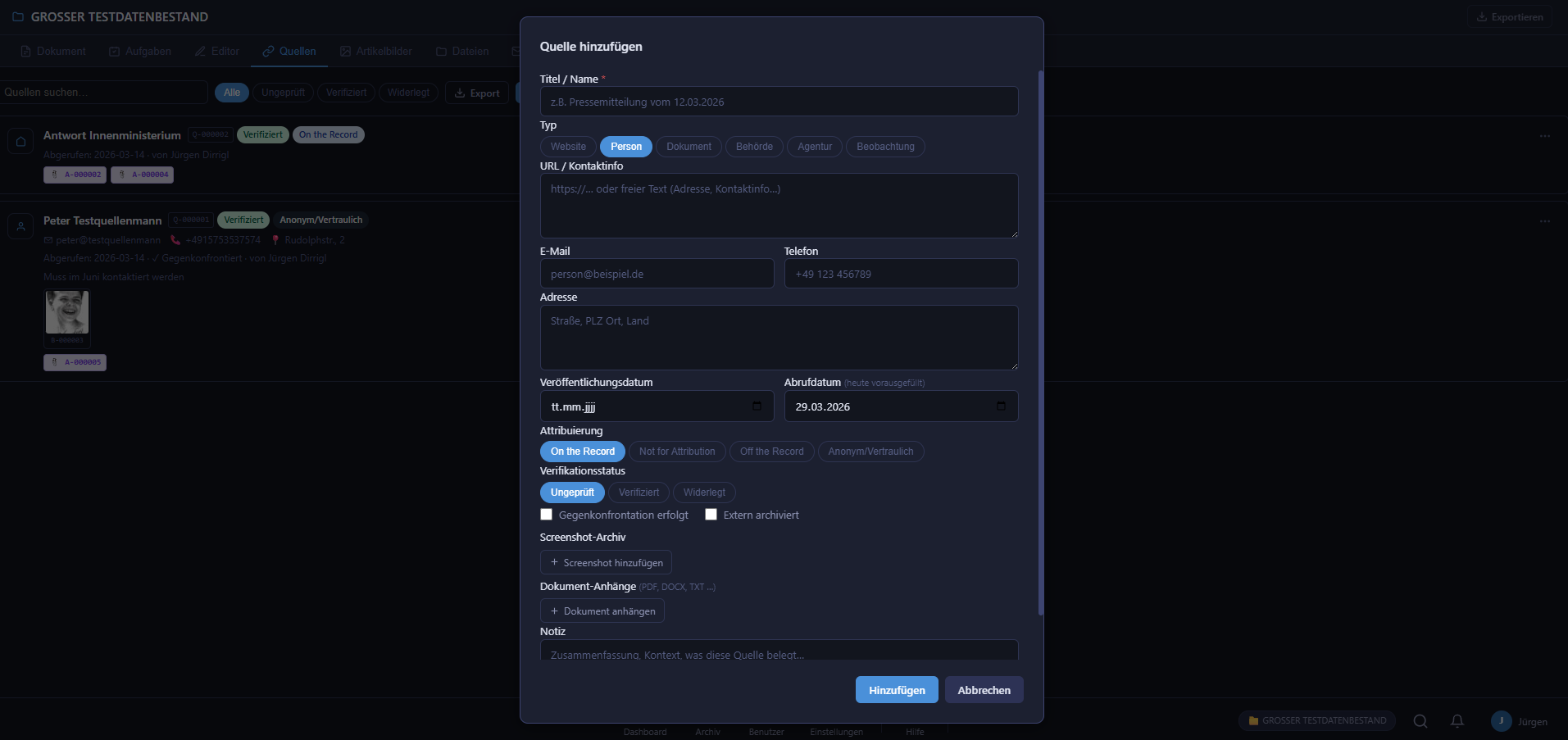 Recherche Software Quellenverwaltung,