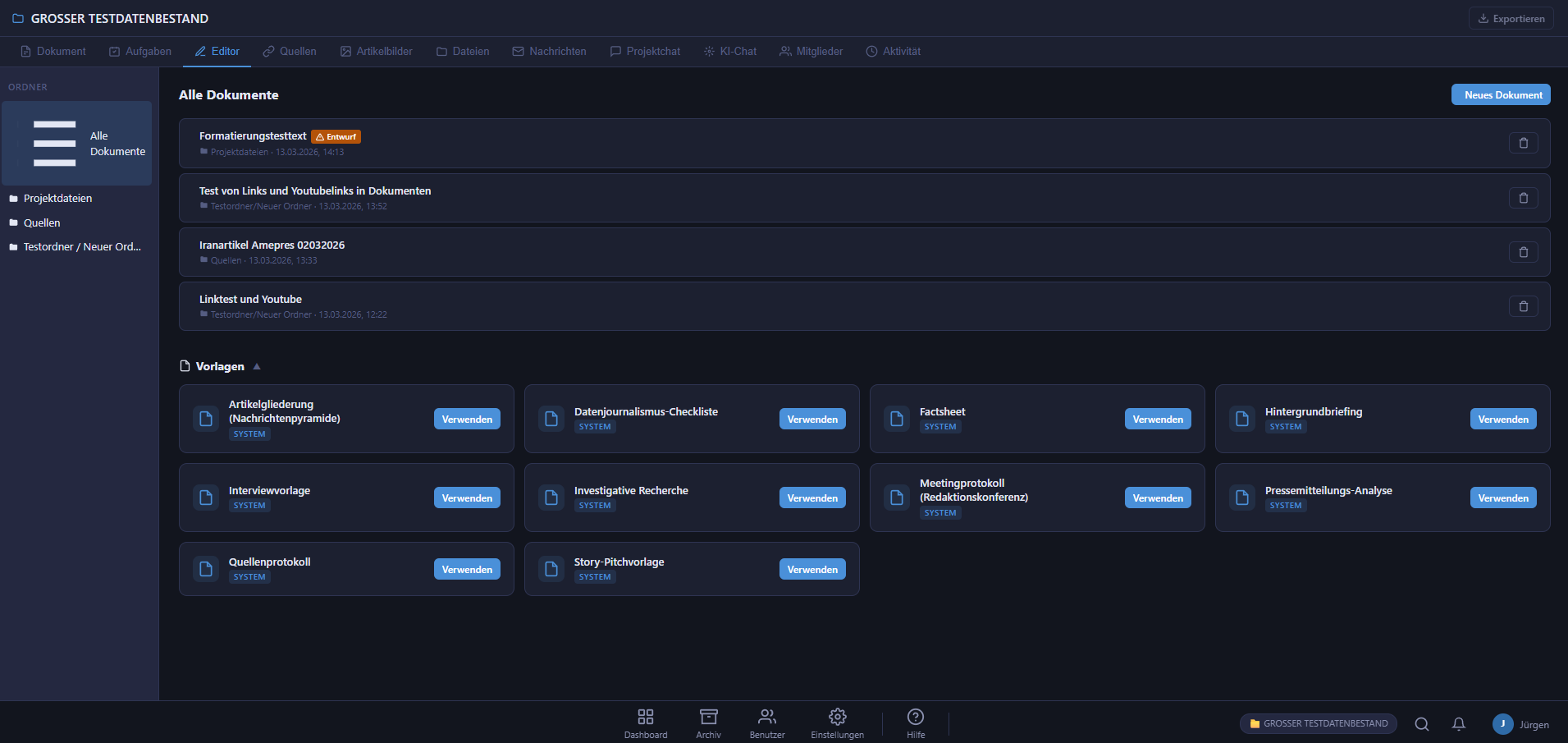 Recherche Software für Journalisten und Investigativteams